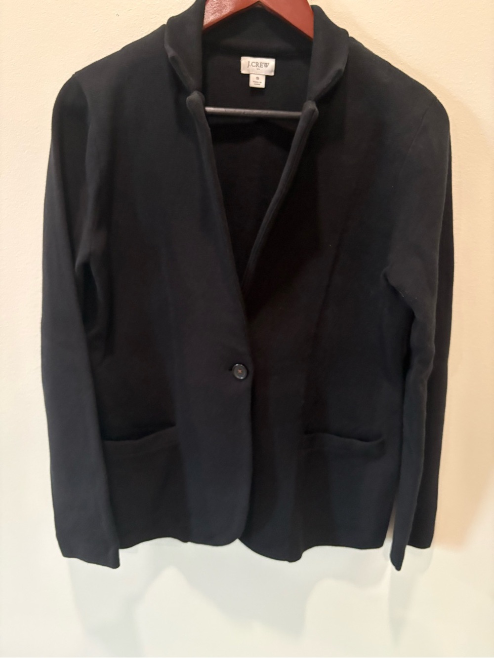 J. Crew Factory Single-Button Sweater Blazer - Black, S